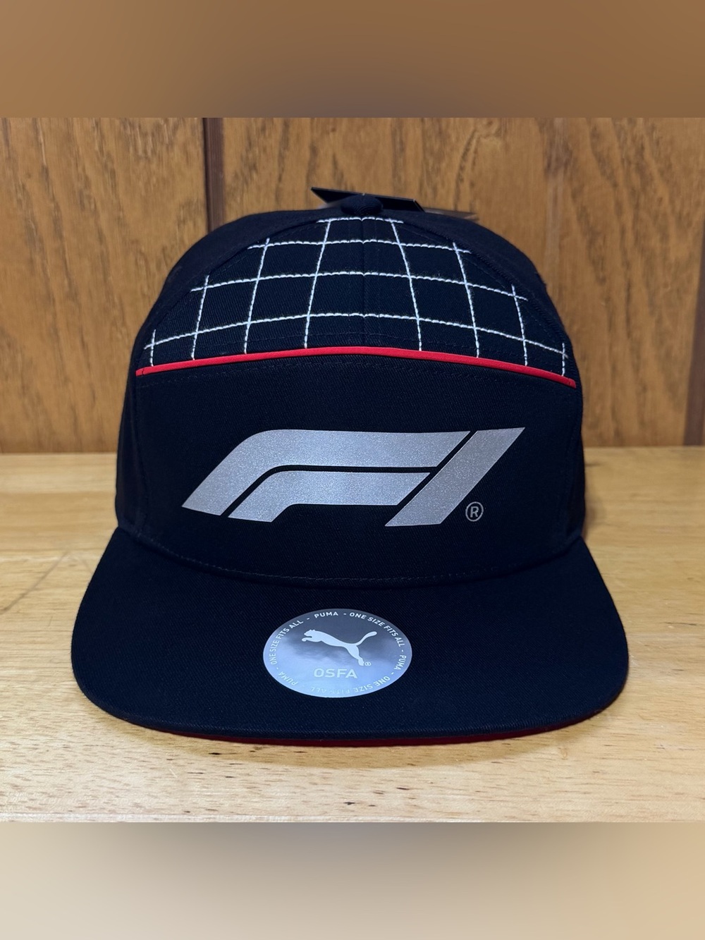 Puma Formula 1 HD Logo Hat Cap Flat Brim Snapback Black Motorsport Racing F1 NEW